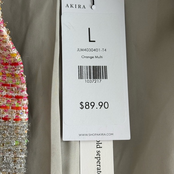 Chic Multicolor Tweed Two Piece Skirt Set (Skort) - Picture 4 of 16